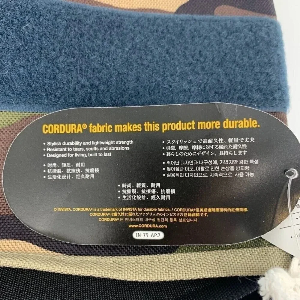 Milesto Camouflage Canvas Medium Multi Pocket Strap‎ Messenger NWT